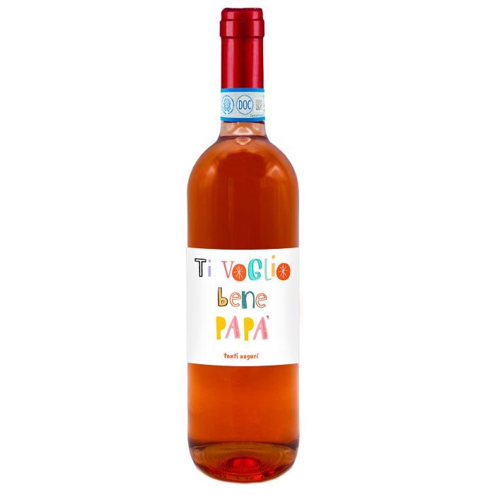 Vino Rosé - Bottiglia personalizzata per la festa del papà - 1