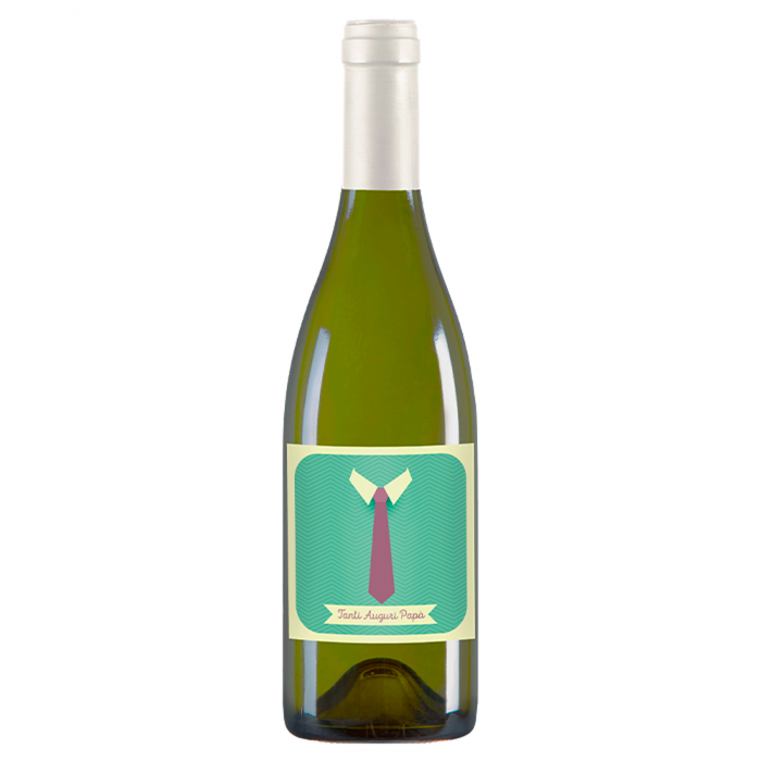 Bottiglia di vino bianco - idea regalo personalizzato per la festa del papà - 1