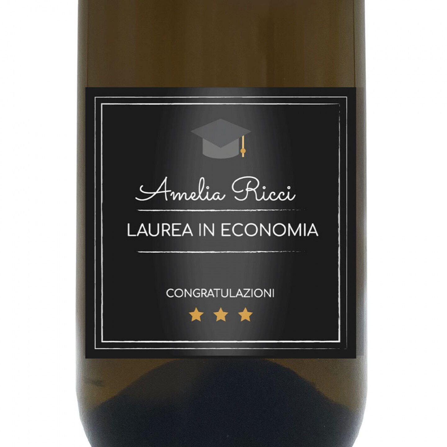 Bottiglia personalizzata e confezione regalo per laurea - 2