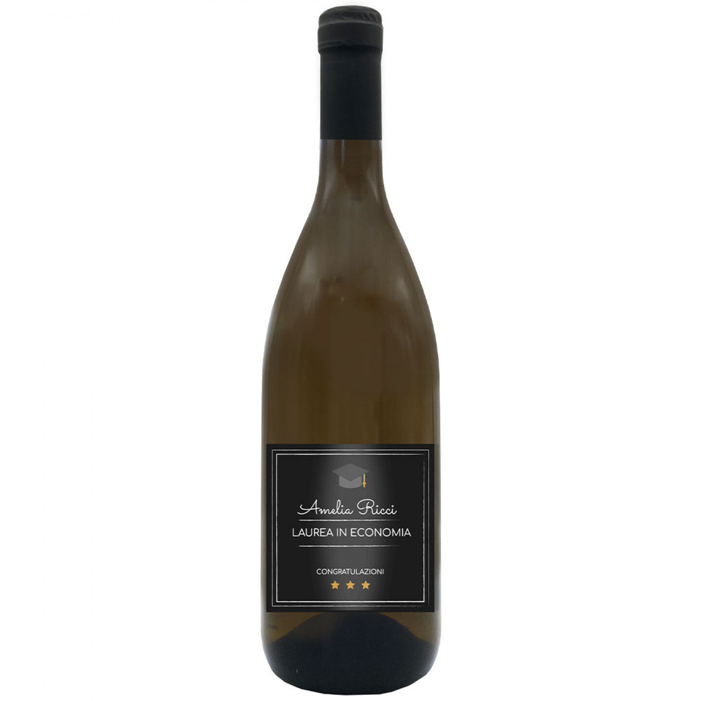 Bottiglia personalizzata e confezione regalo per laurea - 3