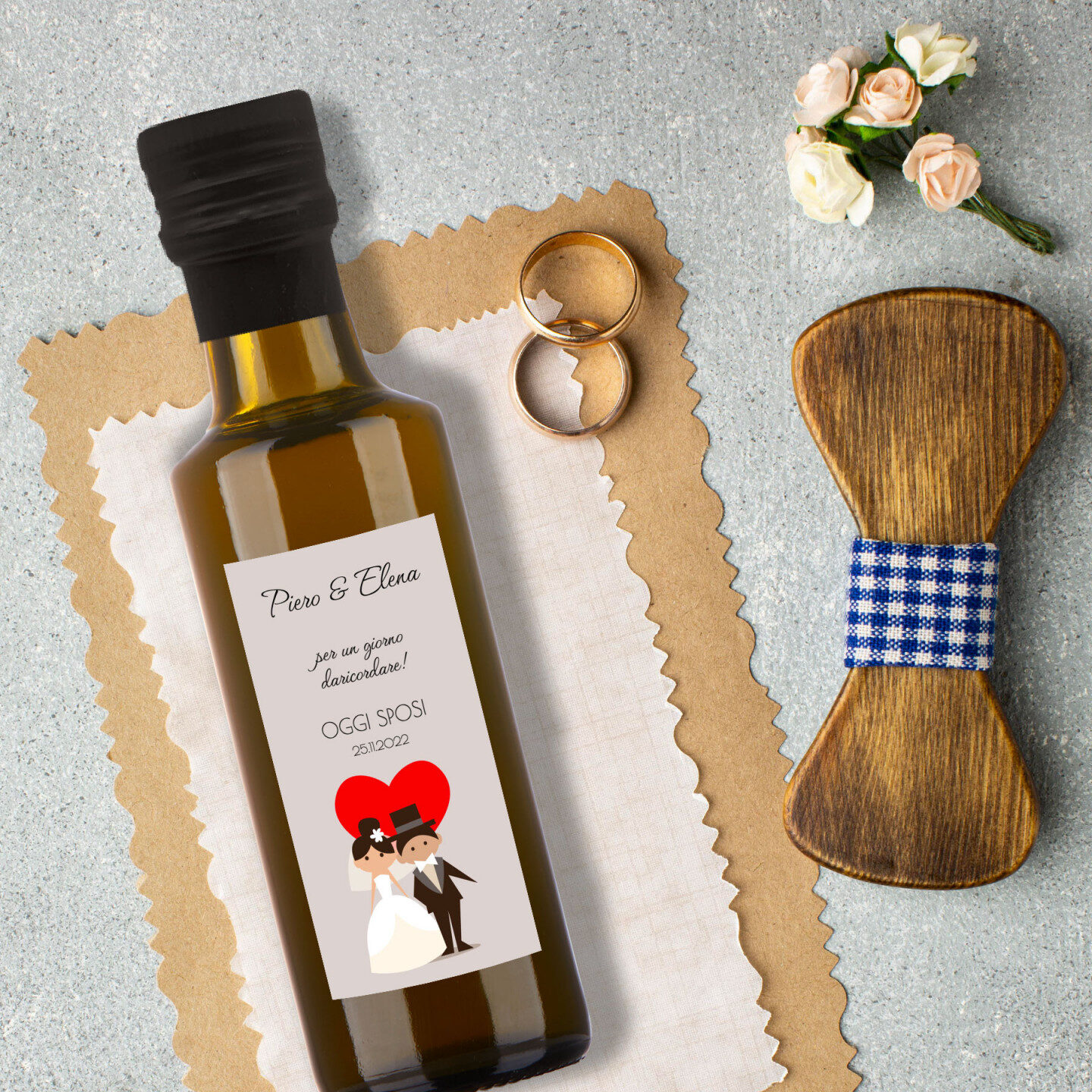 48 bottiglie 0.10 lt. - Olio Extra Vergine di Oliva - Bomboniere personalizzate per matrimonio - 3