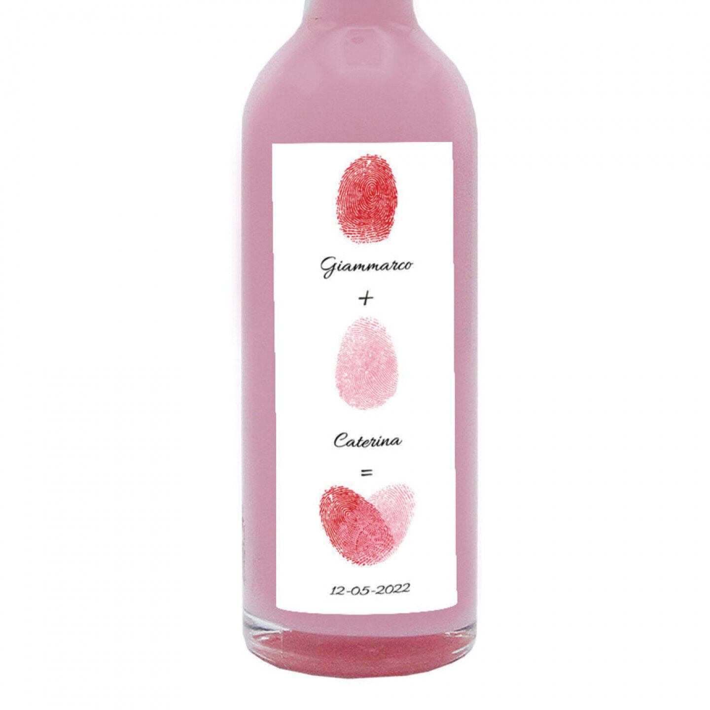 48 Bomboniere liquore crema alla fragola - bottiglie mignon 0.10 lt. - Mini bottiglie di liquore artigianale idea per bomboniere di matrimonio o cerimonie - 1