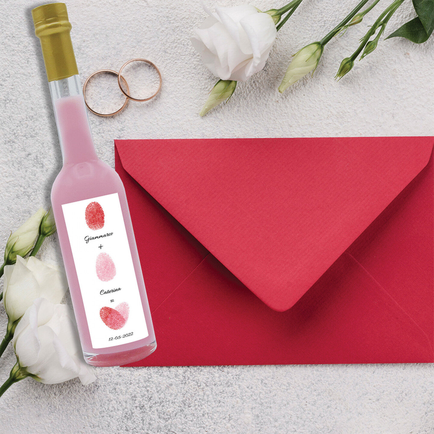 48 Bomboniere liquore crema alla fragola - bottiglie mignon 0.10 lt. - Mini bottiglie di liquore artigianale idea per bomboniere di matrimonio o cerimonie - 3