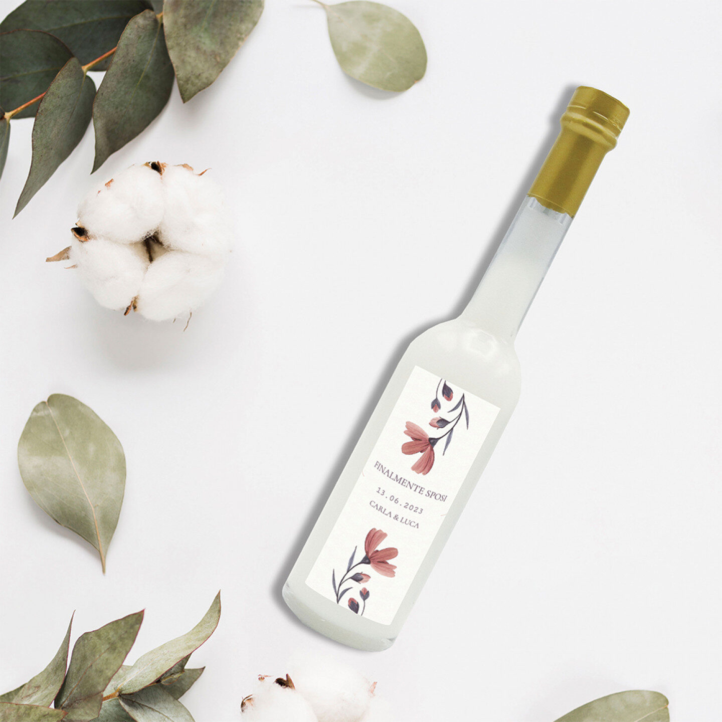 24 Bomboniere crema di mandorla - bottiglie mignon 0.10 lt. - Mini bottiglie di liquore artigianale idea per bomboniere di matrimonio o cerimonie - 3