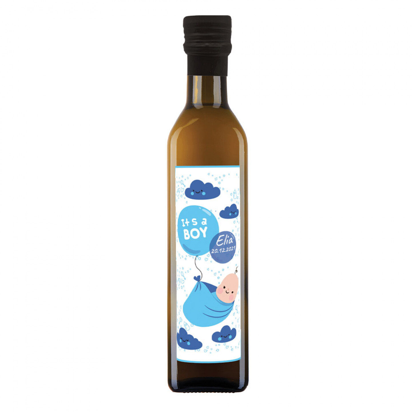 24 bottiglie 0.25 lt. - Olio Extra Vergine di Oliva - Bomboniere personalizzate baby shower - 2