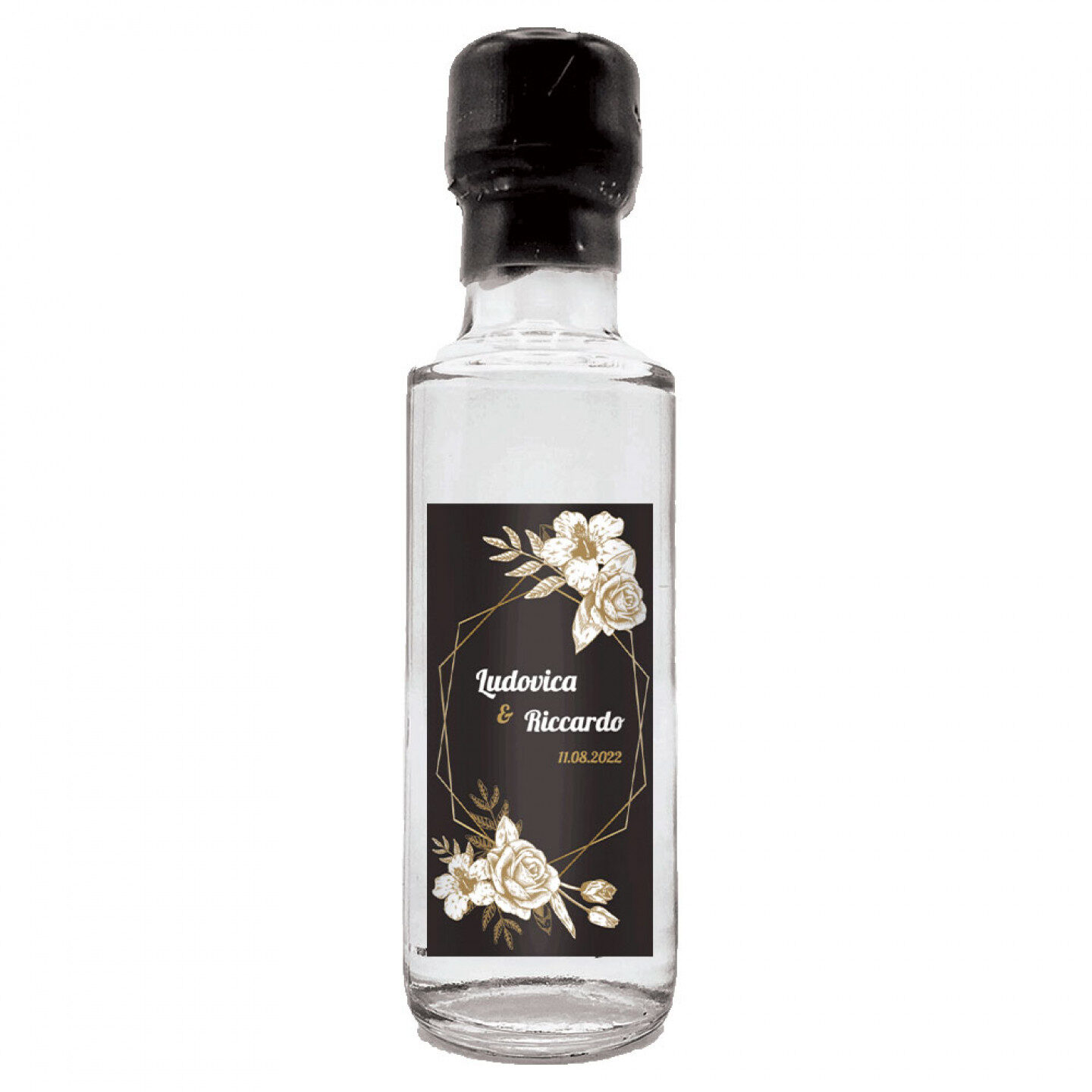 72 Bomboniere Gin - bottiglie mignon 0.10 lt. - Mini bottiglie di Distilled Gin idea per bomboniere di matrimonio o cerimonie - 2