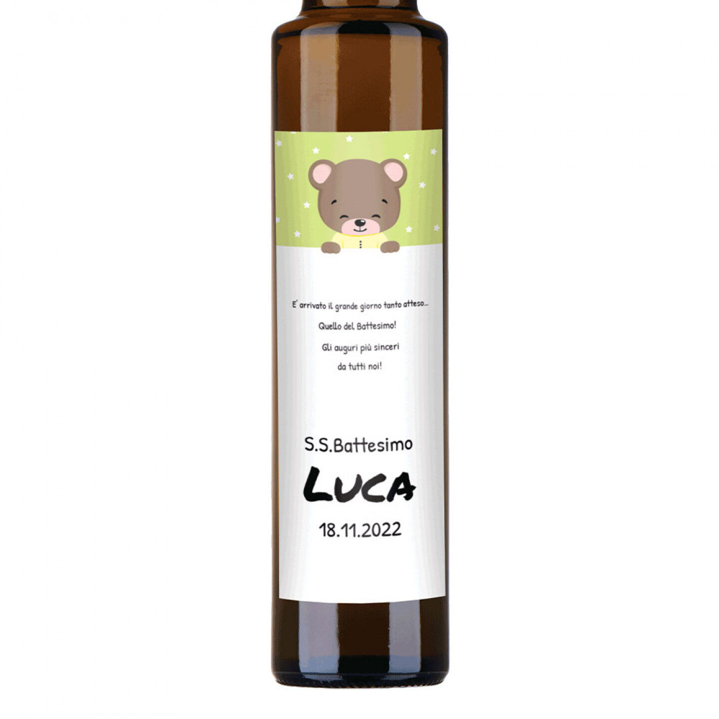 48 bottiglie 0.25 lt. - Olio di Oliva Aromatizzato al Rosmarino - Bomboniere personalizzate per battesimo - 1