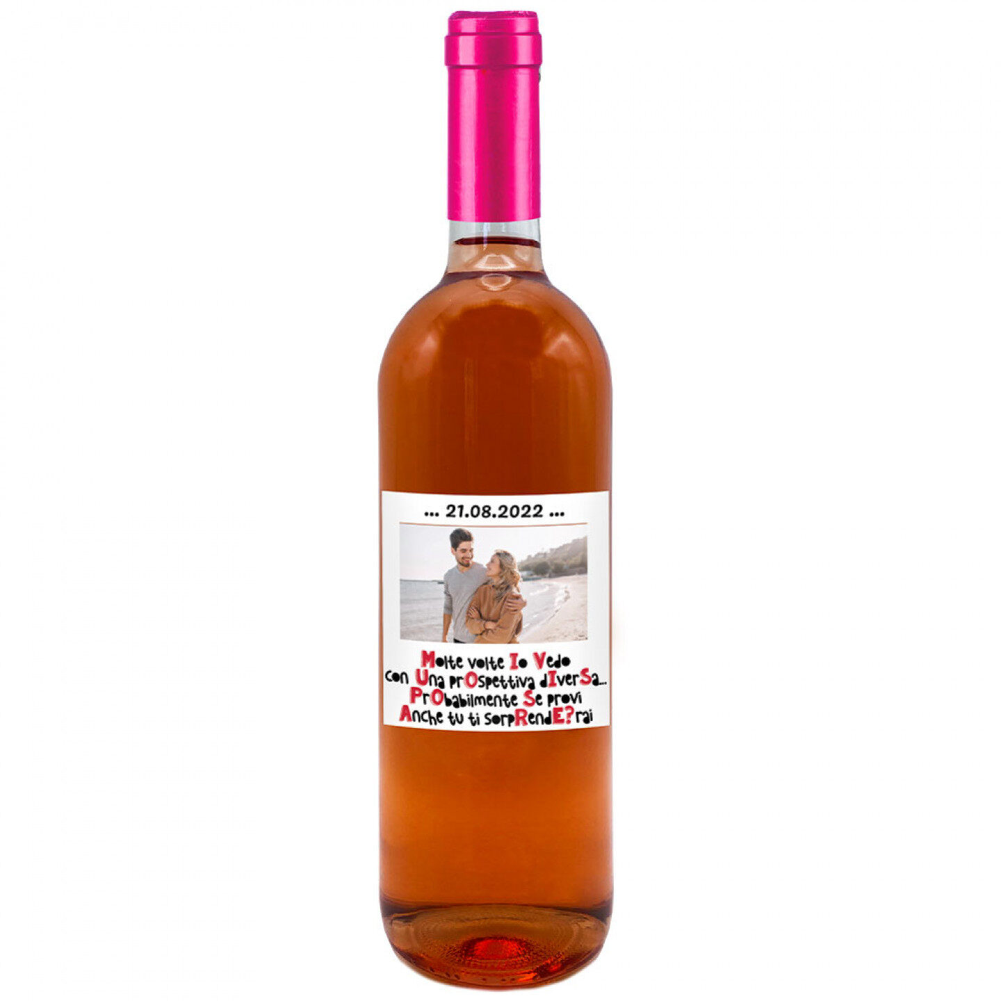 Vino Rosé - Bottiglia personalizzata per proposta di Matrimonio - 1