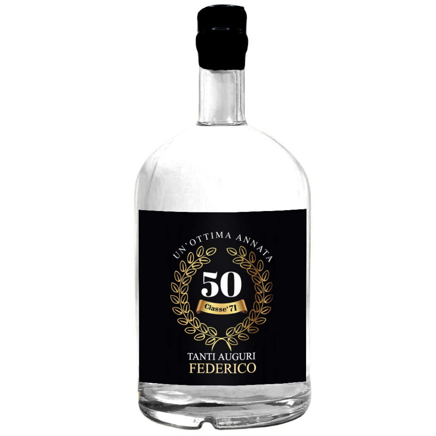 Gin personalizzato - Regalo originale con dedica personalizzata in etichetta - 1