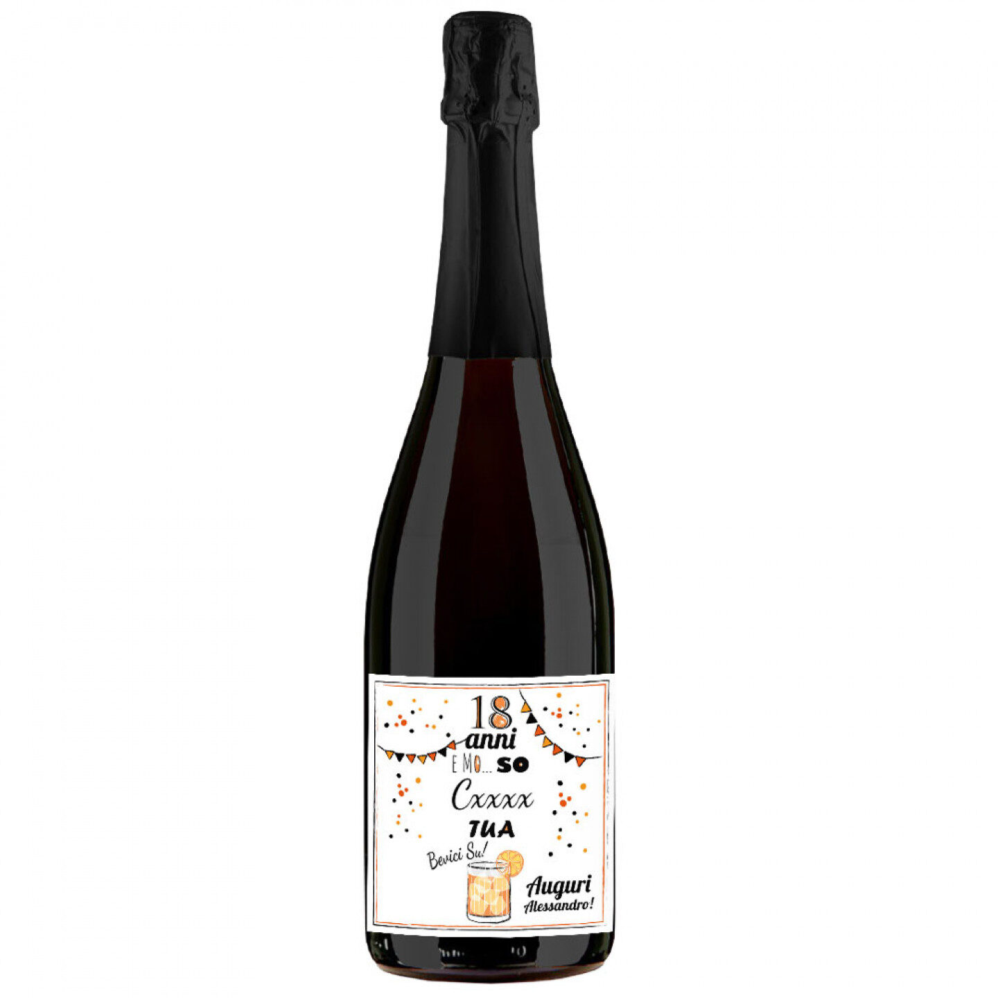 Prosecco Extra Dry MAGNUM - Bottiglia personalizzata idea regalo 18 anni - 1