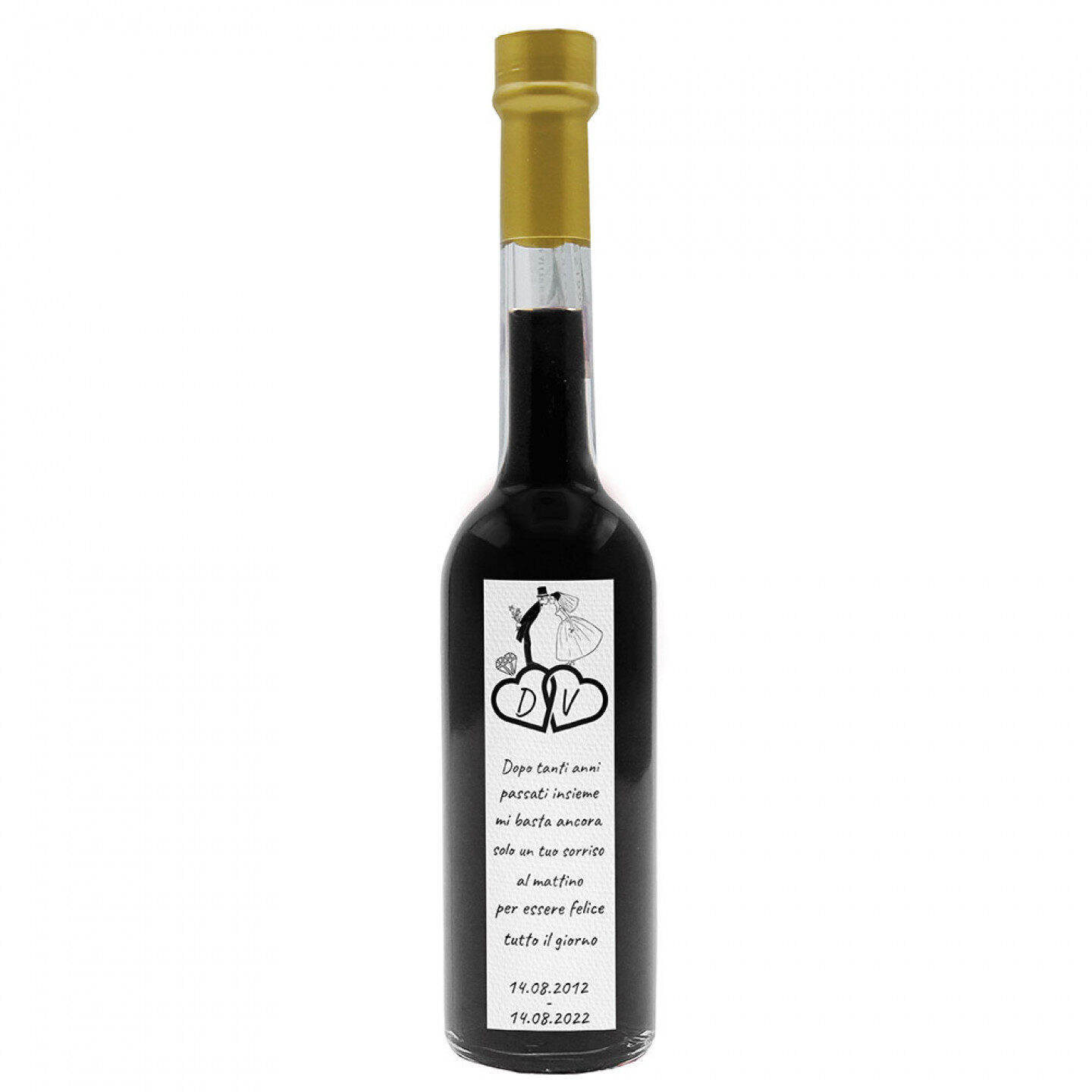 24 Bomboniere liquirizia - bottiglie mignon 0.10 lt. - idea bomboniere anniversario - 2