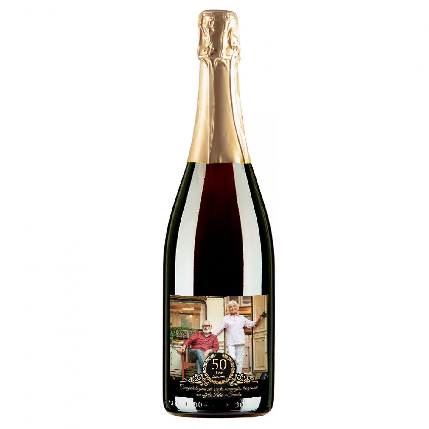 Prosecco DOC - Bottiglia personalizzata per nozze d'oro - 1