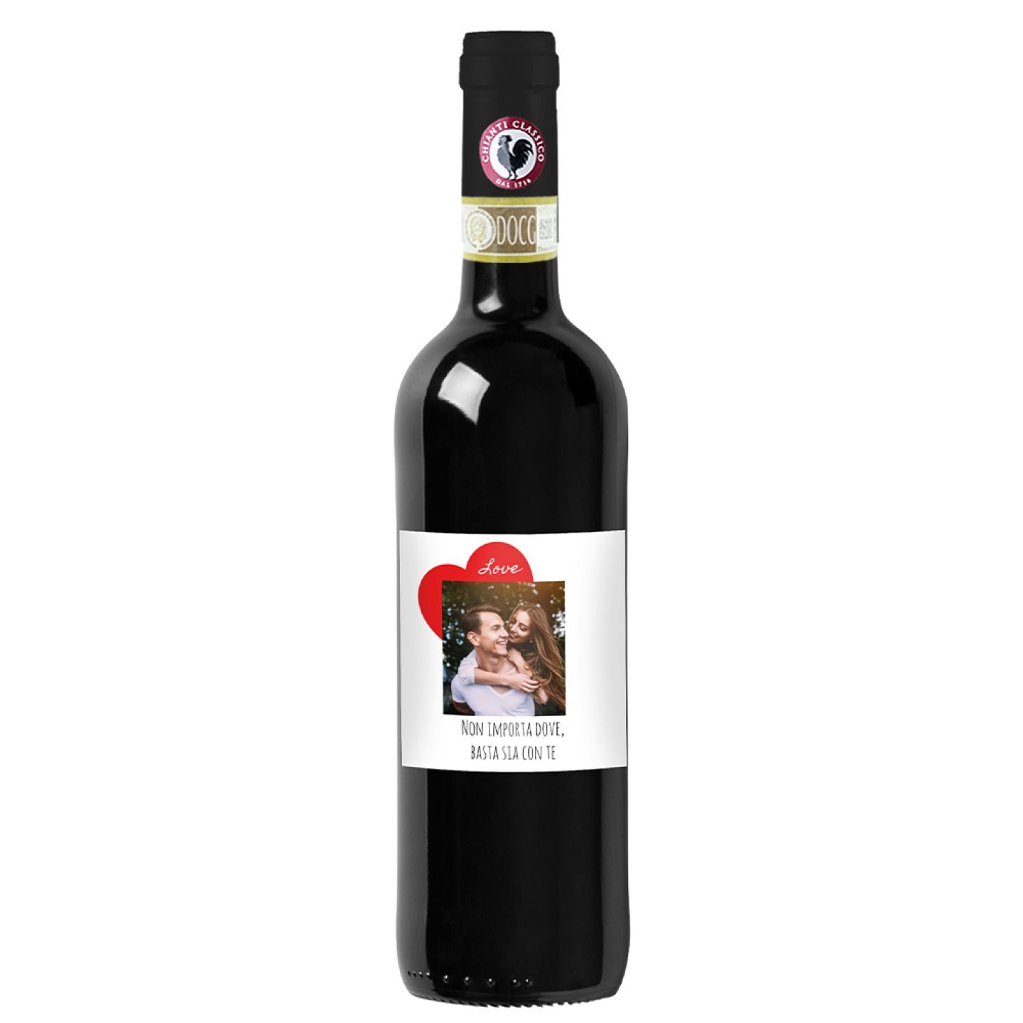 Chianti Classico DOCG -  bottiglia e cassetta in legno per San Valentino - 3