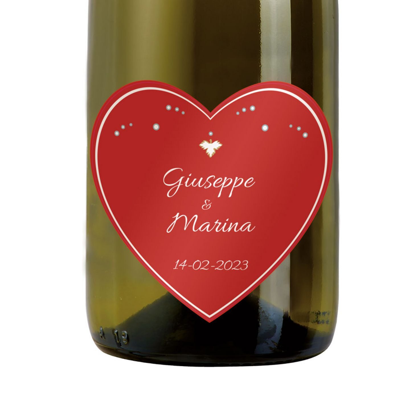 6 Prosecco Mignon personalizzato per San Valentino - 1