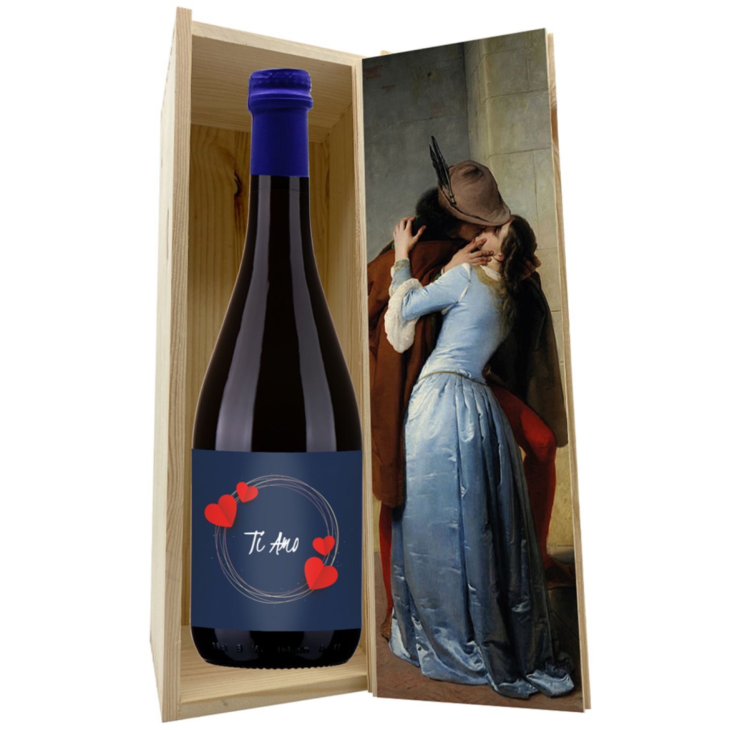 Birra personalizzata con cassetta in legno - Idea regalo San Valentino - 1