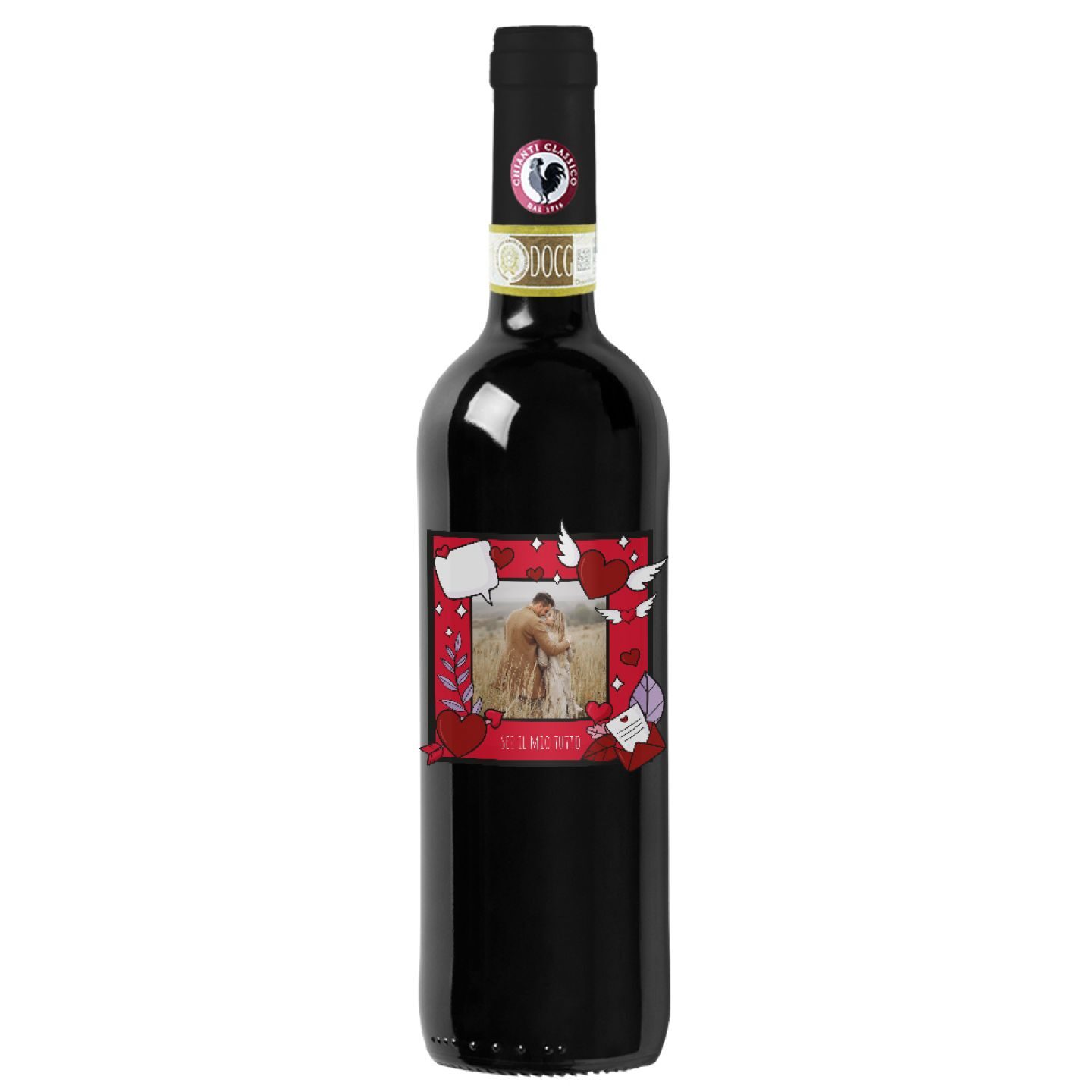 Chianti Classico DOCG -  bottiglia e cassetta in legno per San Valentino - 3