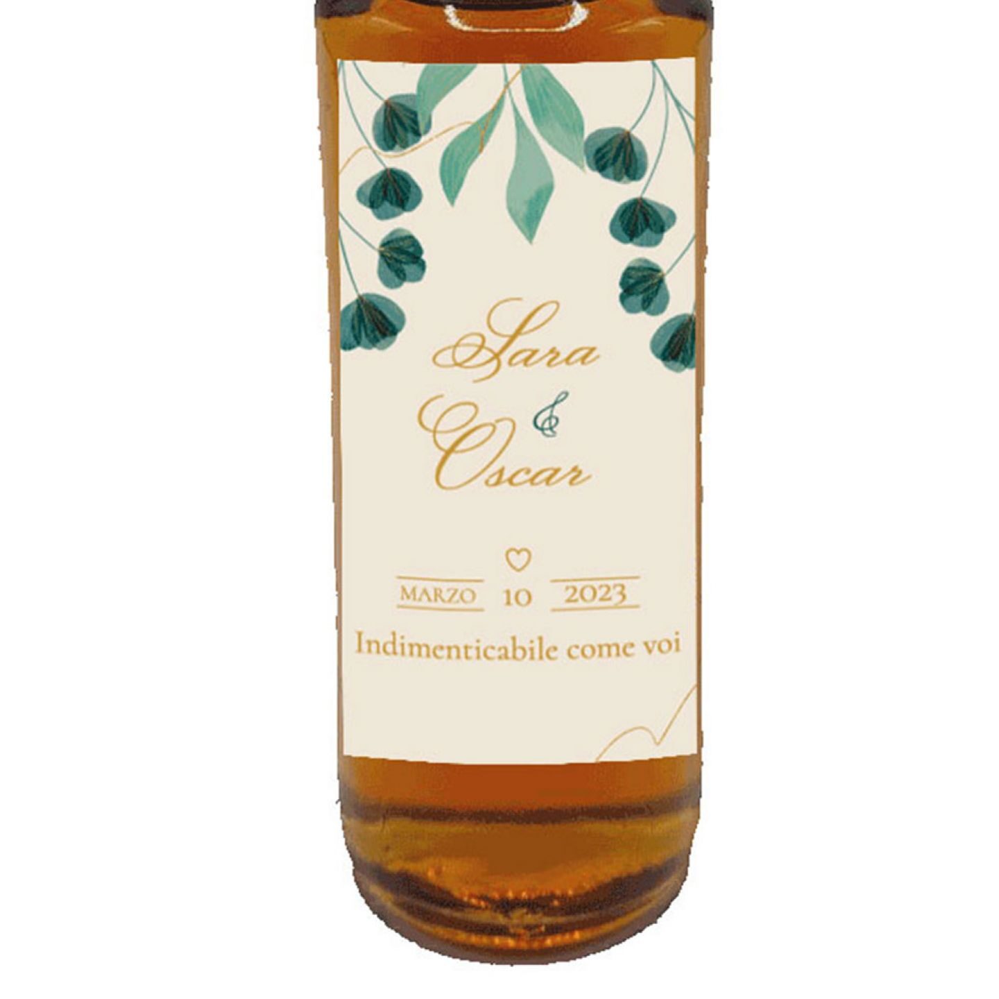 24 Amari personalizzati - mignon 0.10 lt. - Mini bottiglie per bomboniere matrimonio - 1