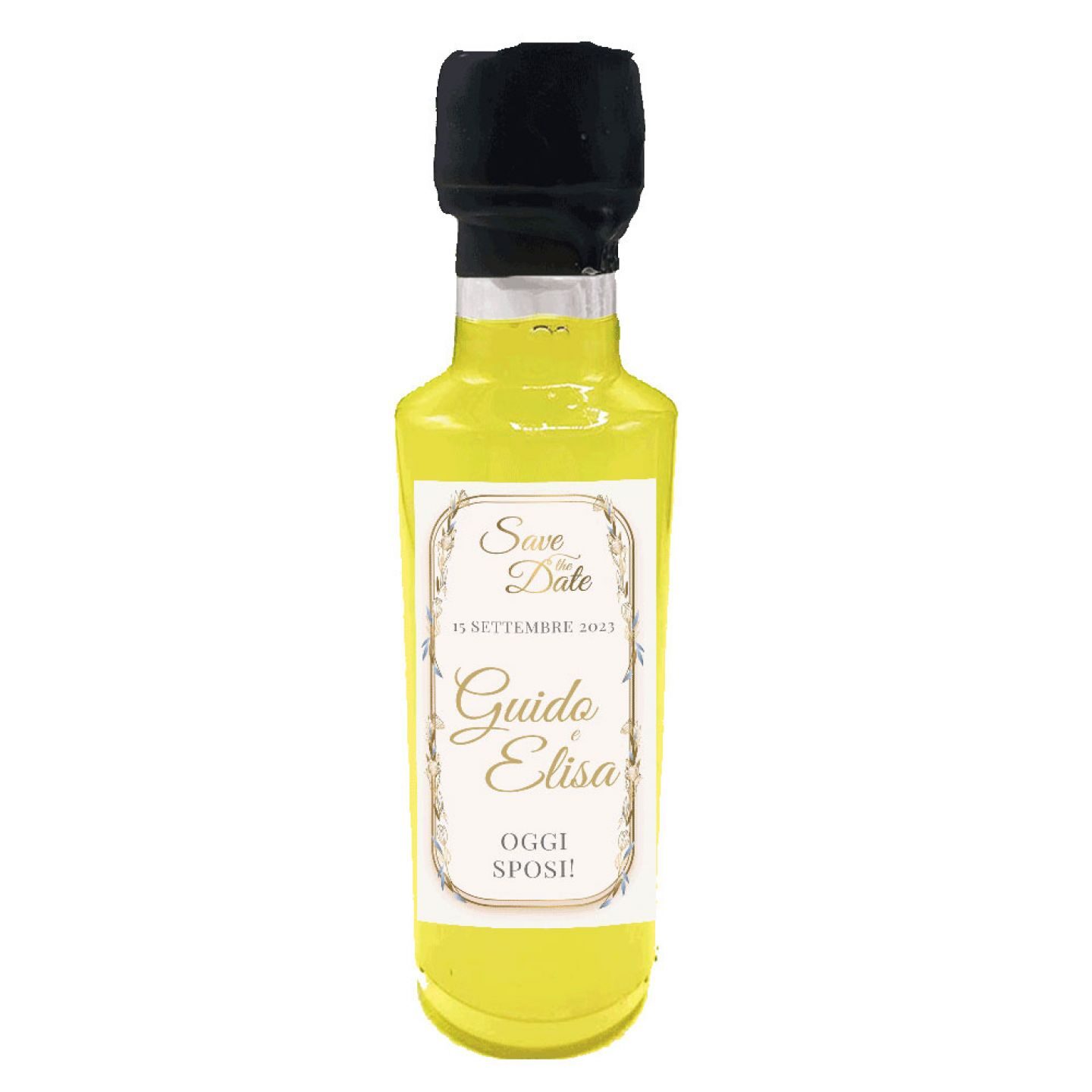 36 Bomboniere matrimonio - bottiglie mignon 0.10 lt. - Limoncello personalizzato idea per bomboniere matrimonio - 2