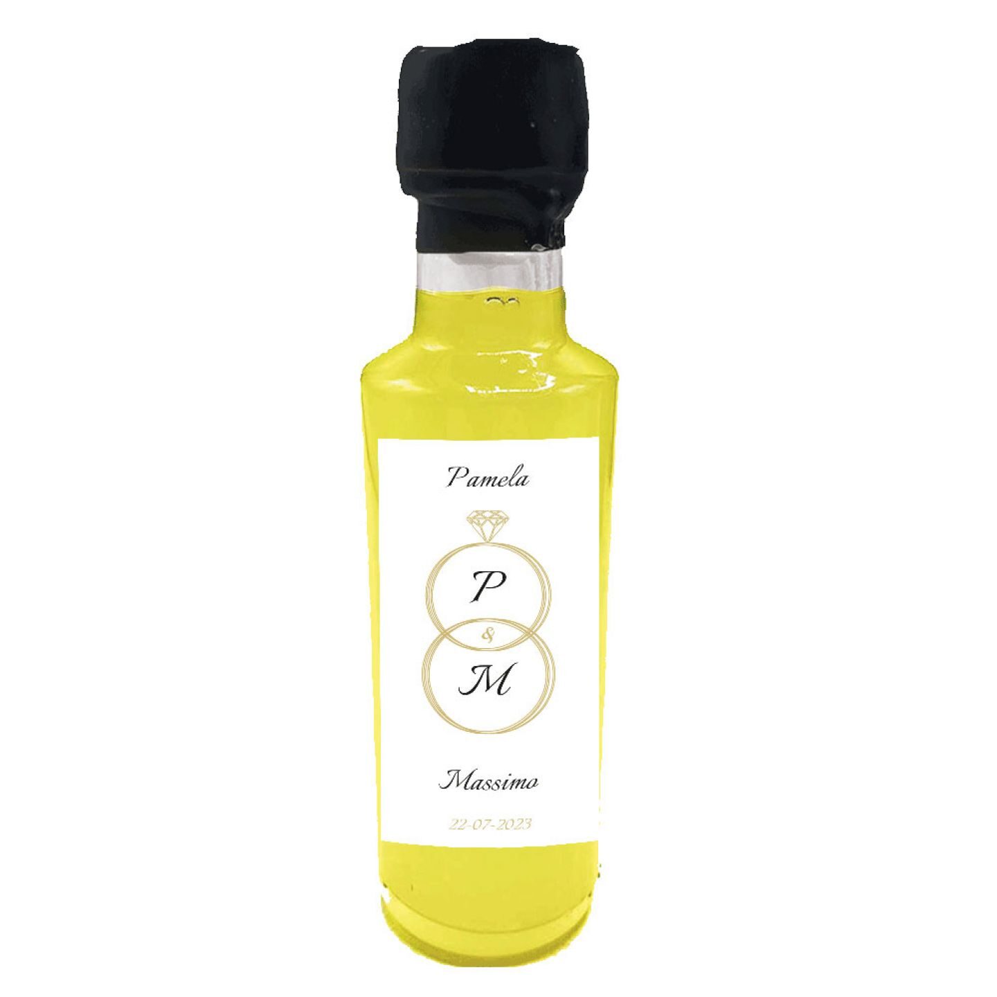 24 bottiglie mignon 0.10 lt. - Limoncello per bomboniere matrimonio - 1
