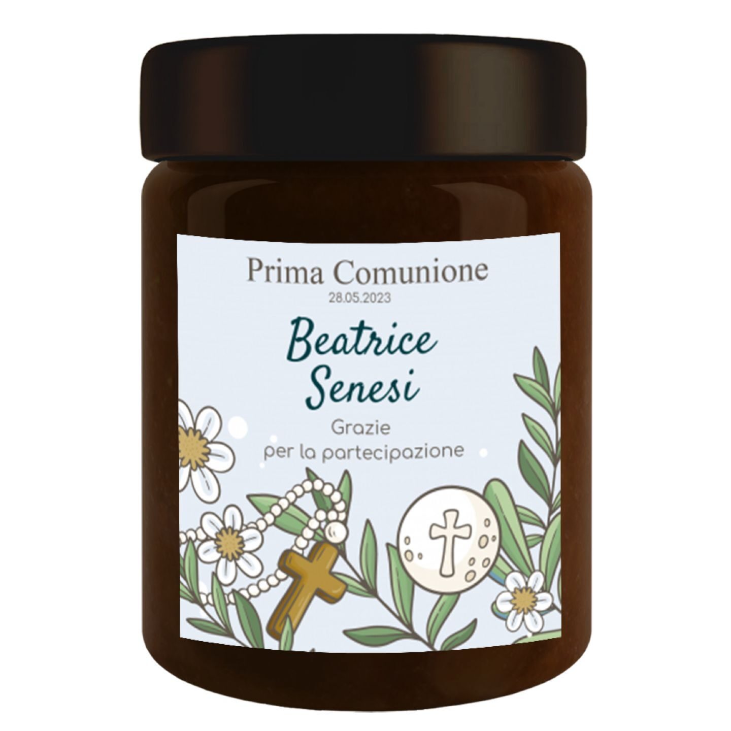 18 vasetti - Cioccolata personalizzata bomboniere comunione - 1