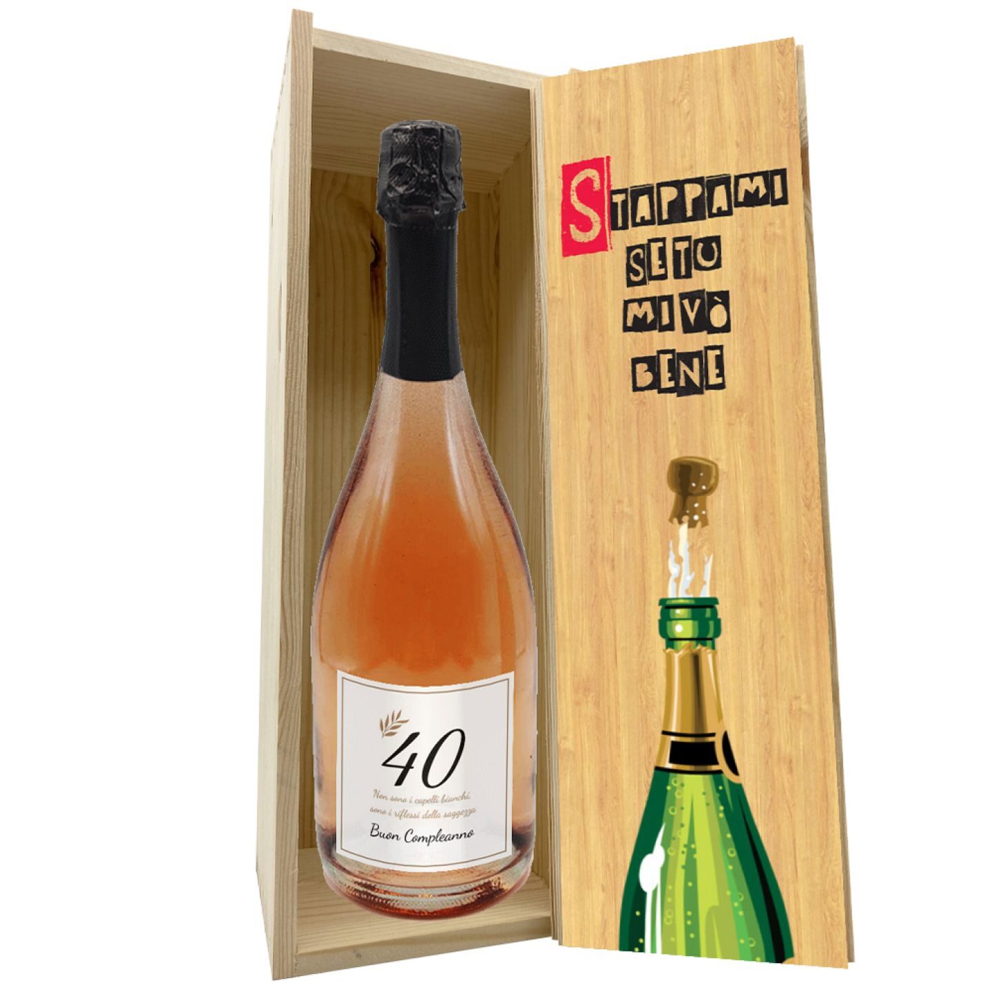 Prosecco DOC - Bottiglia personalizzata e confezione per regalo di compleanno - 1