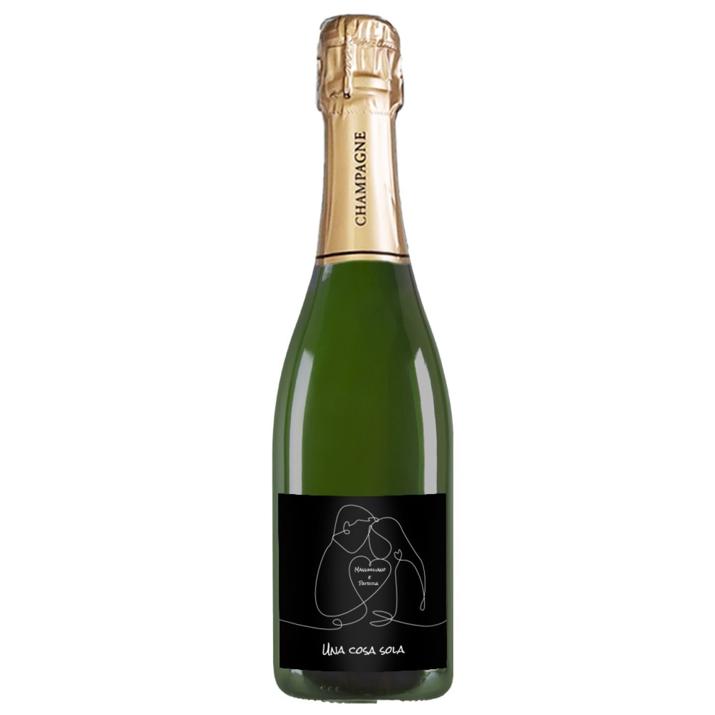 Champagne Brut - Regalo personalizzato per San Valentino con cassetta in legno - 3