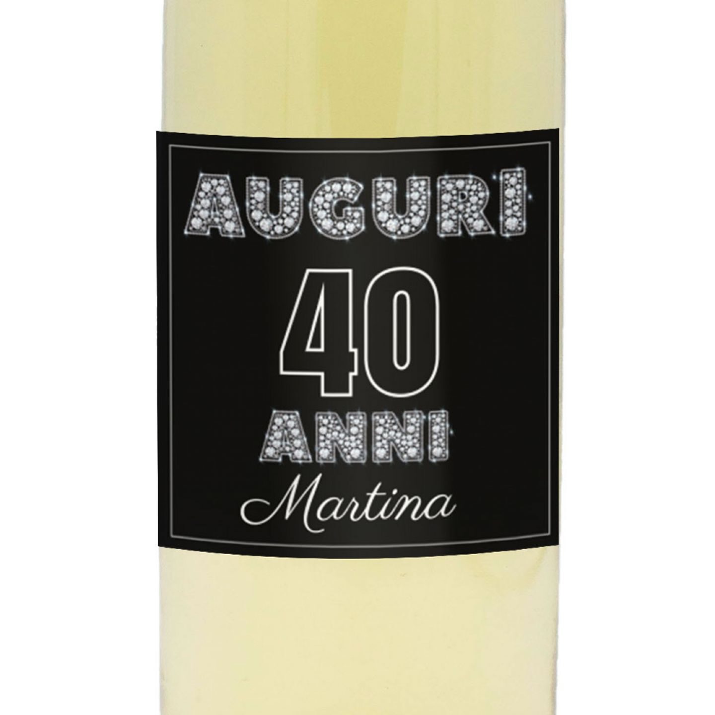 Bottiglia personalizzata e confezione idea regalo compleanno 40 anni - 2