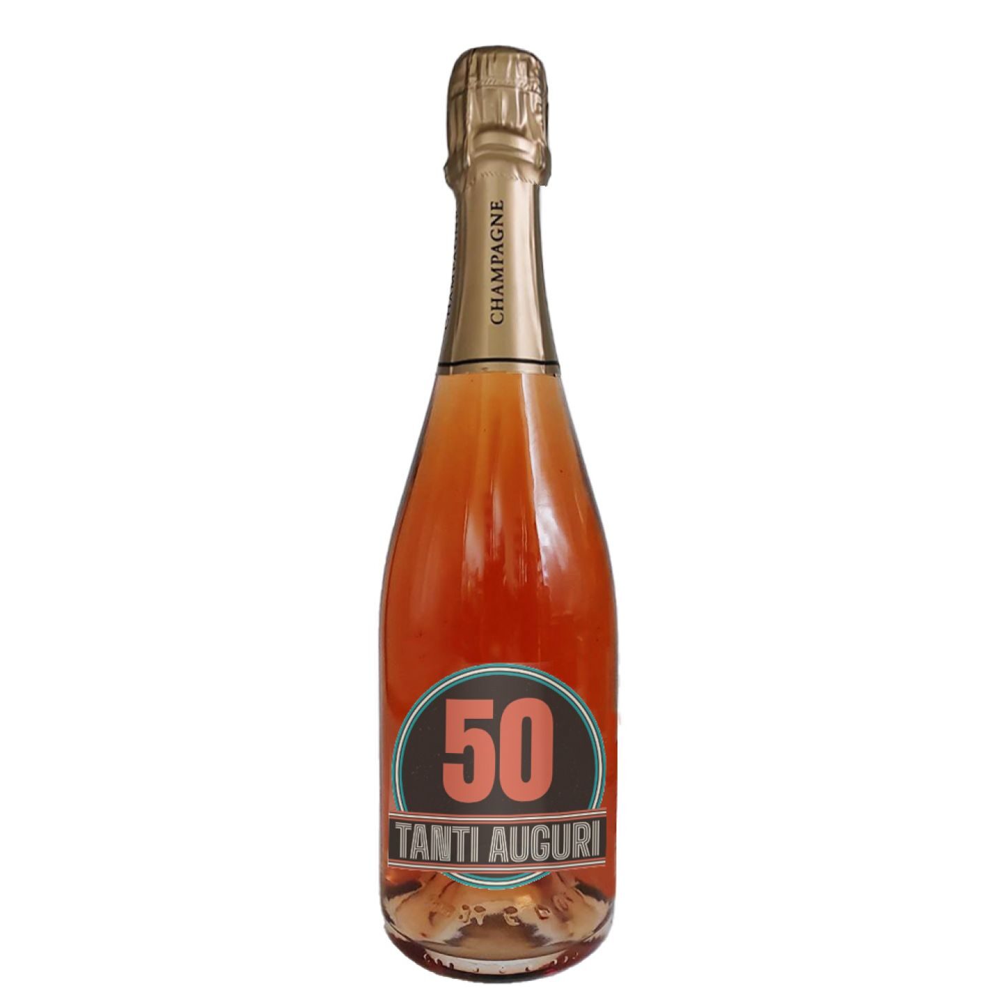 Champagne Rosé Personalizzato - idea regalo compleanno 50 anni - 1