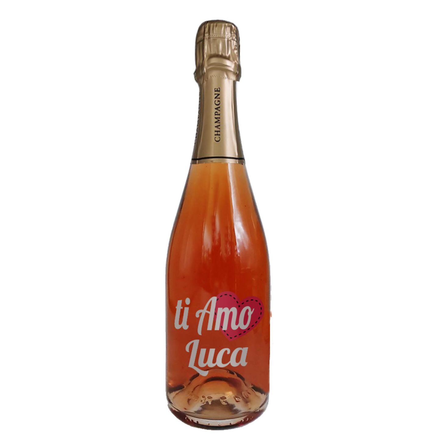 Champagne Rosé personalizzata con cassetta in legno - idea regalo per San Valentino o Regalo Anniversario - 3