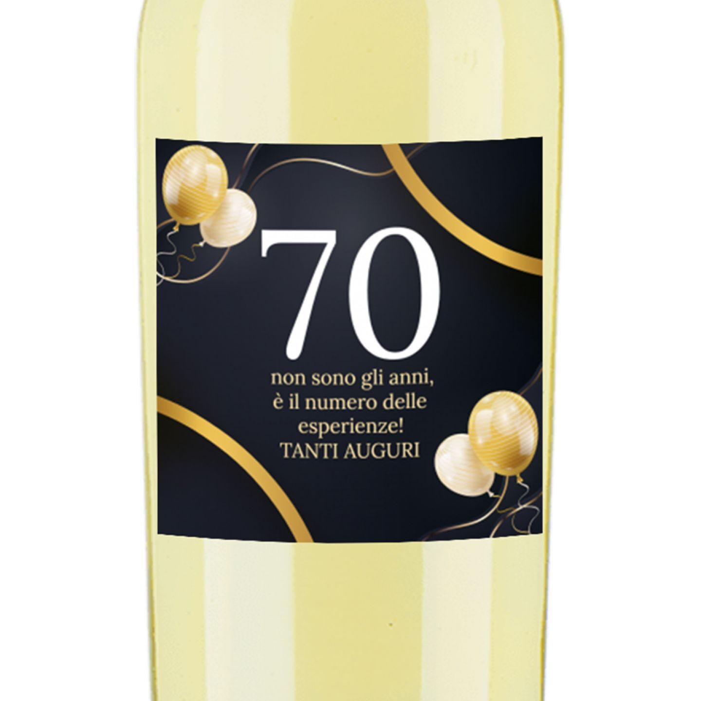 Chardonnay - Bottiglia e cassetta in legno personalizzata- idea regalo 70 anni - 2