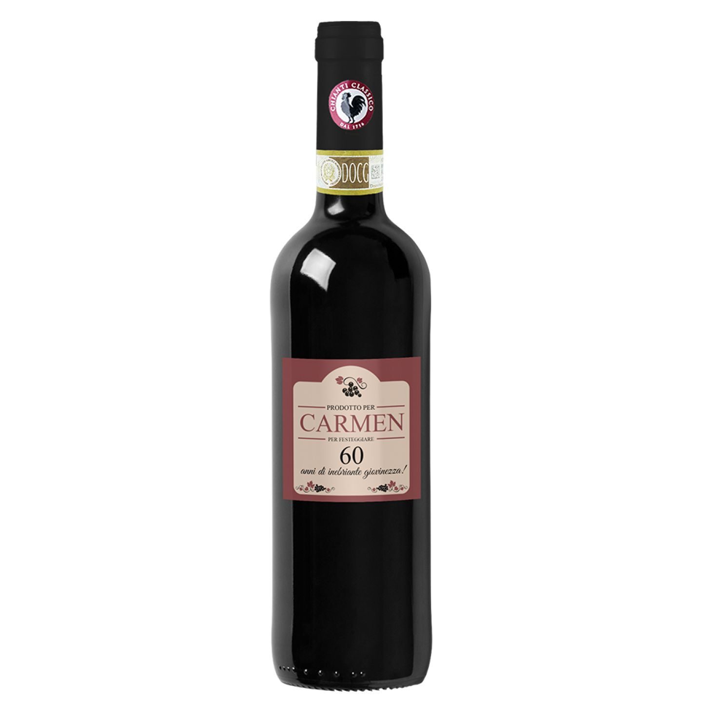 Chianti Classico DOCG -  bottiglia personalizzata idea regalo compleanno 60 anni - 3