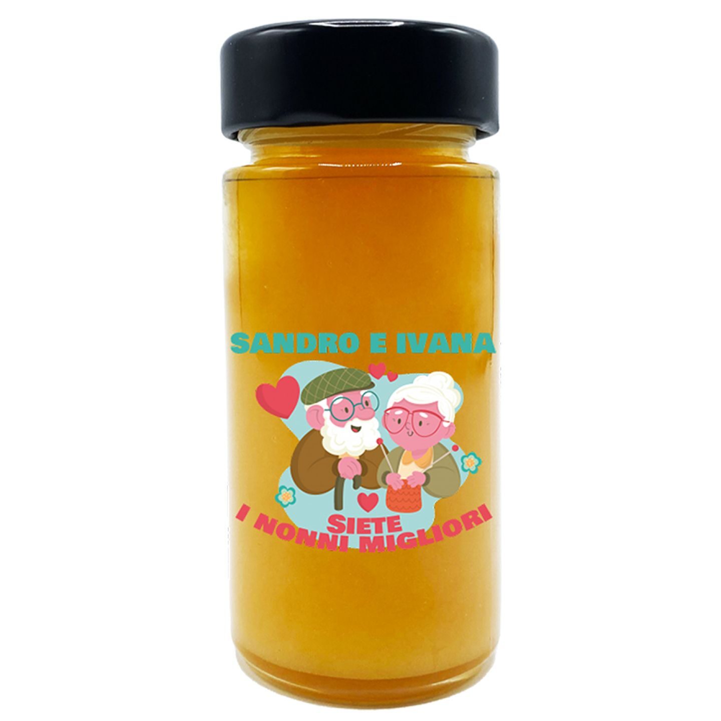 Miele personalizzato con cassetta in legno - idea regalo festa dei nonni - 3