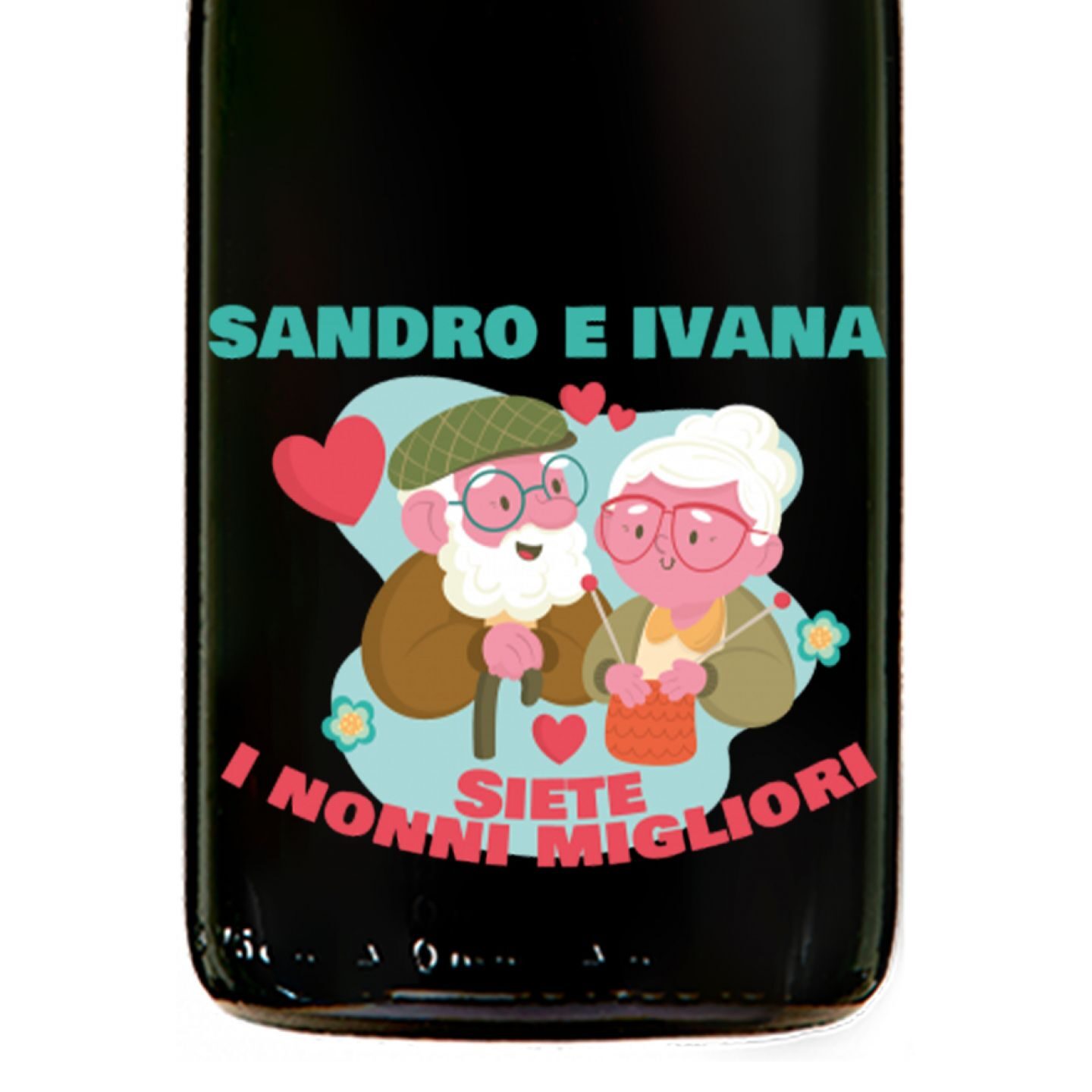 Prosecco personalizzato con cassetta in legno - idea regalo festa dei nonni - 2