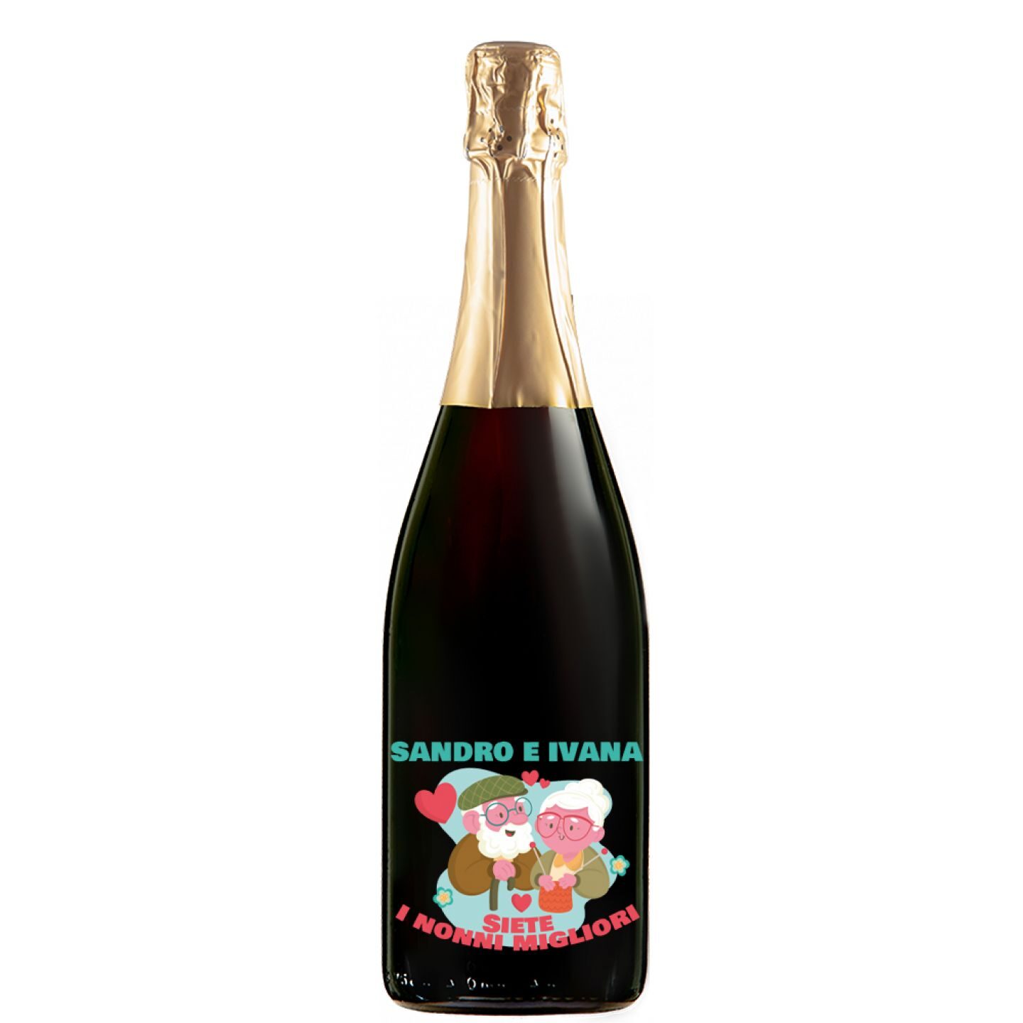 Prosecco personalizzato con cassetta in legno - idea regalo festa dei nonni - 3