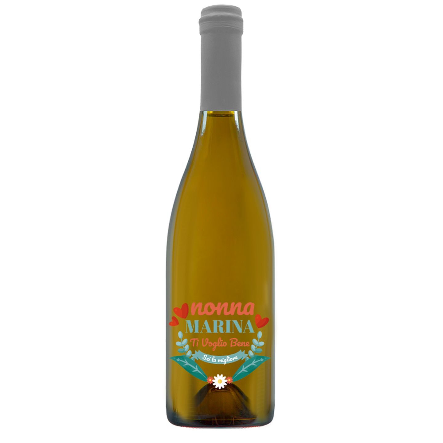 Vino personalizzato con cassetta in legno - idea regalo festa dei nonni - 3