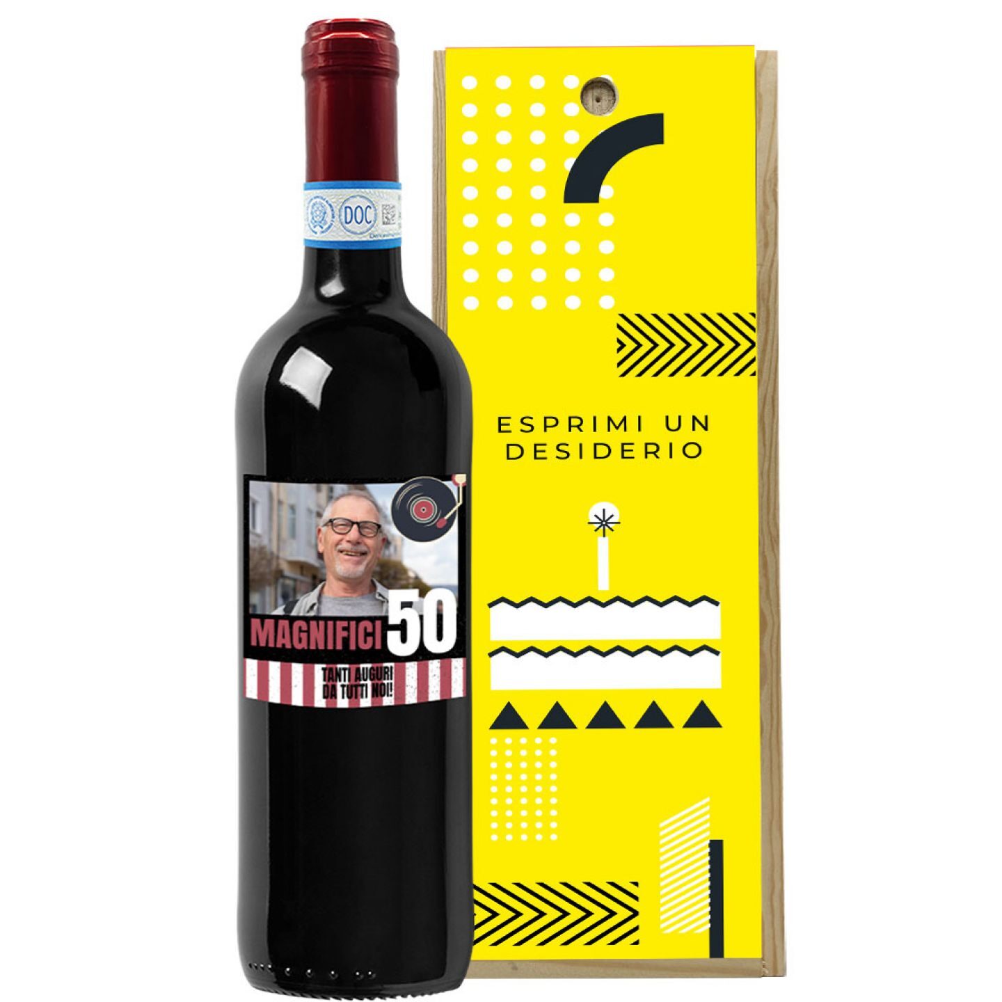 Bottiglia personalizzata e confezione - idea regalo compleanno 50 anni - 2