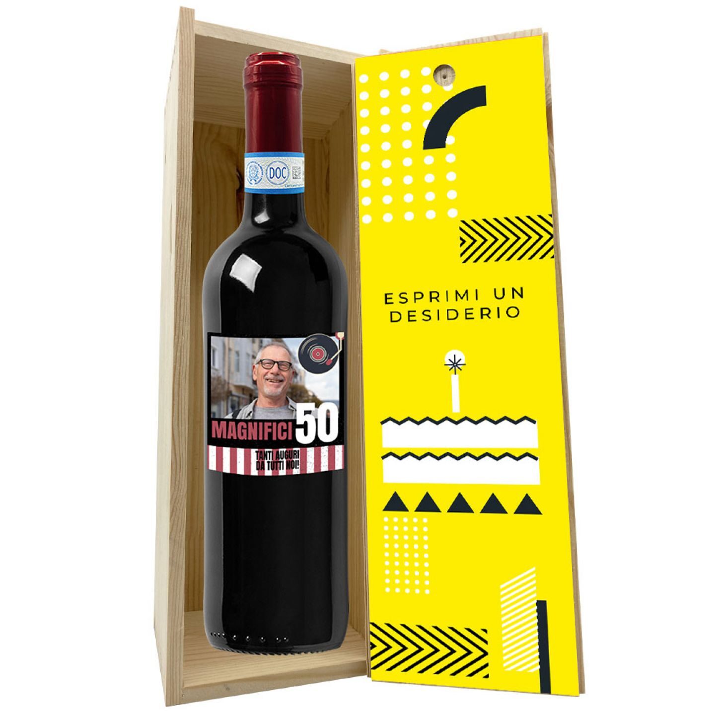 Bottiglia personalizzata e confezione - idea regalo compleanno 50 anni - 4