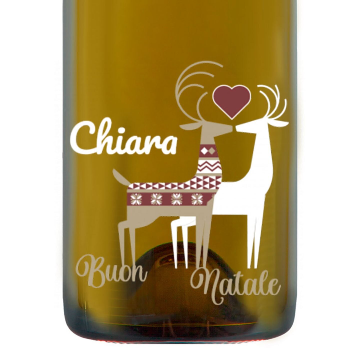 Vino personalizzato con cassetta in legno - idea regalo di Natale - 1