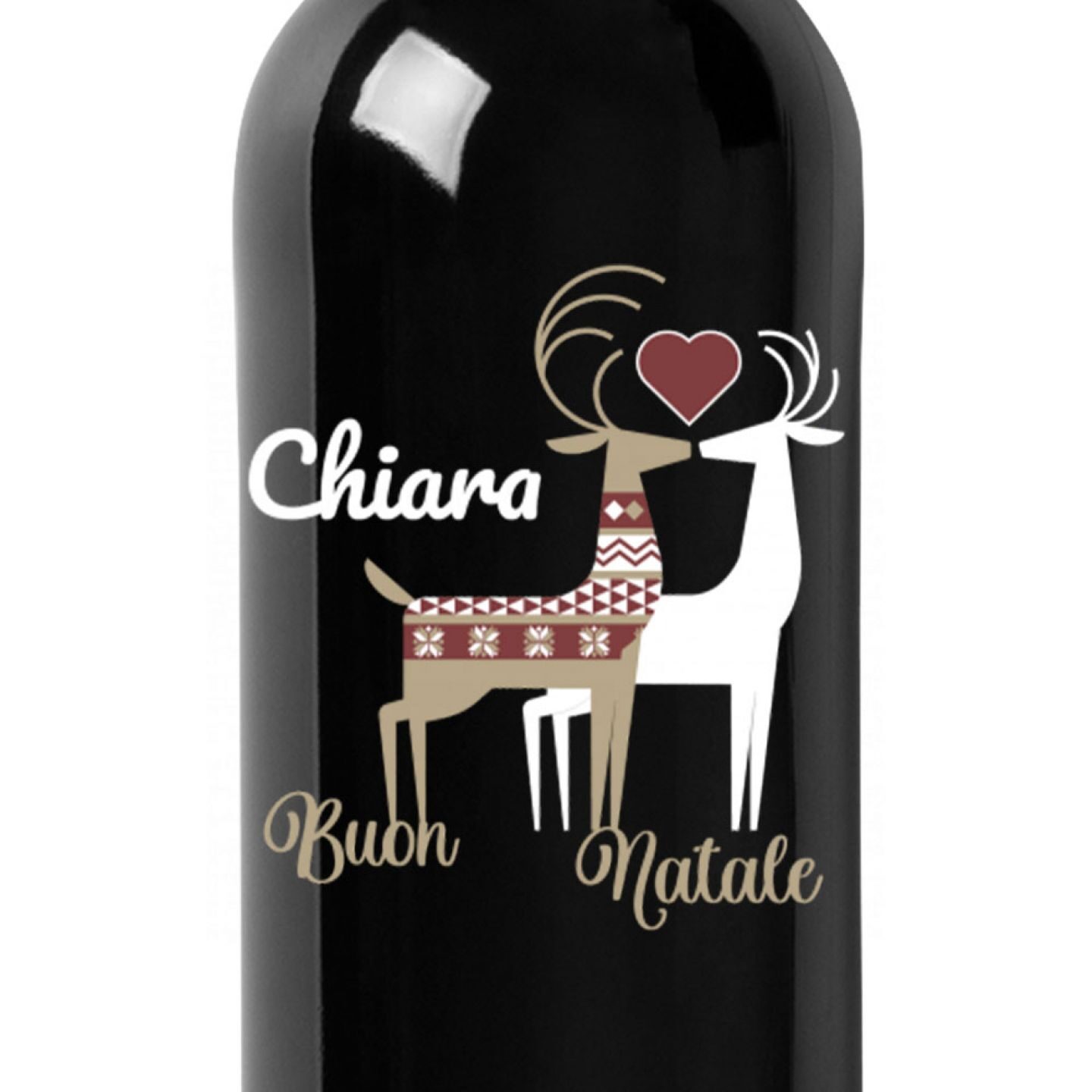 Bottiglia personalizzata con cassetta in legno - idea regalo Natale - 5