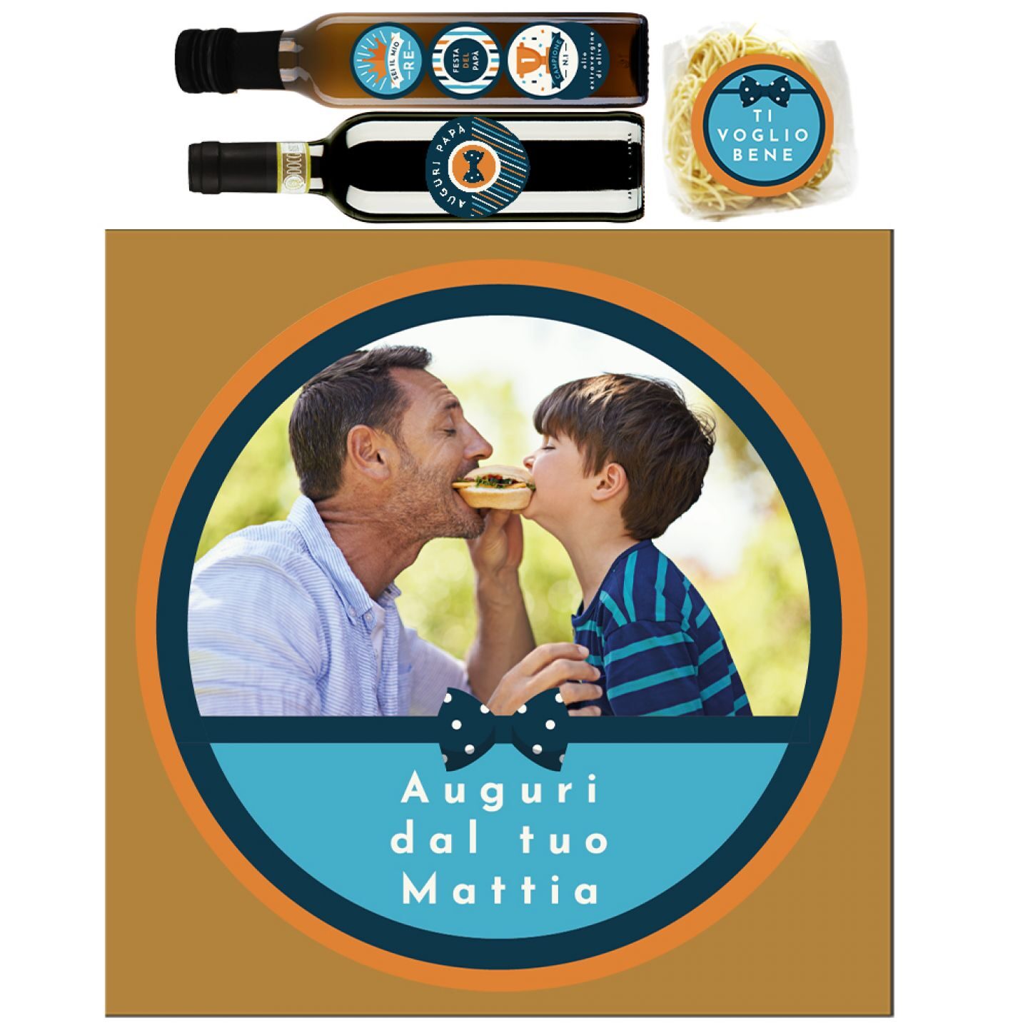 Dad Dinner Box - Chianti DOCG, Pasta, Olio EVO con scatola personalizzata per FESTA DEL PAPA' - PAPILLON - 1