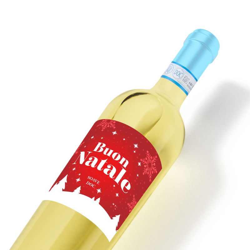 12 Soave DOC - SCONTO 30% - Bottiglie con etichetta personalizzata per il cenone della vigilia Natale
