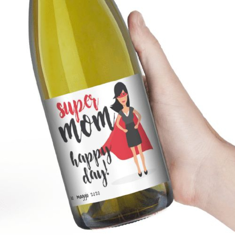Bolgheri Vermentino Doc – bottiglia con etichetta personalizzata idea regalo per la festa della mamma