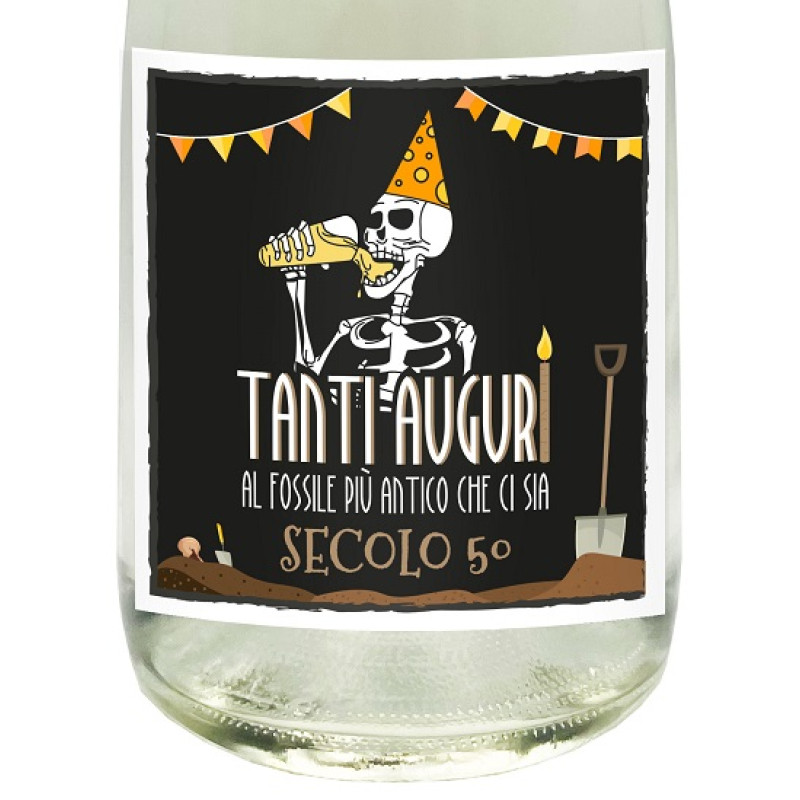 SPUMANTE ANALCOLICO PERSONALIZZATO - Idea regalo per compleanno - etichetta personalizzata con dedica