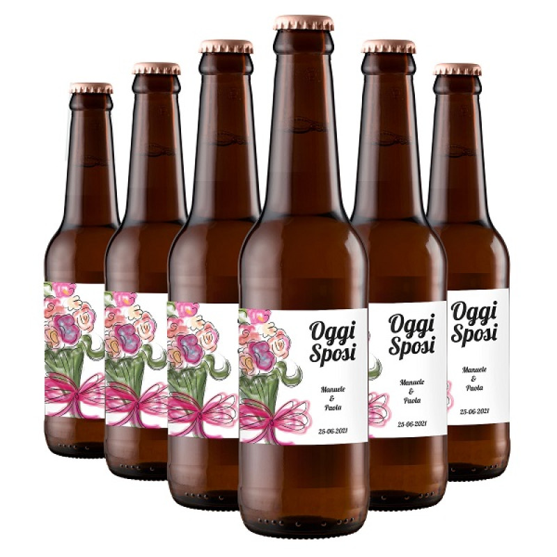 48 Birra Artigianale Golden Ale - Bomboniere personalizzate - 0.33 lt.