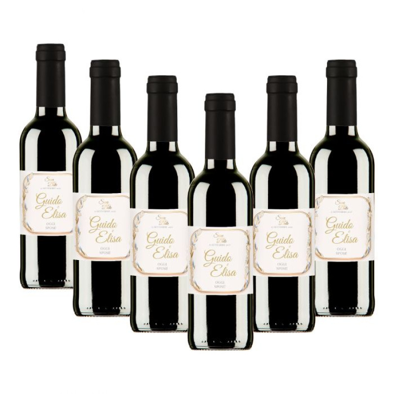 90 Bottiglie Vino Nobile DOCG personalizzato per matrimonio - bomboniere