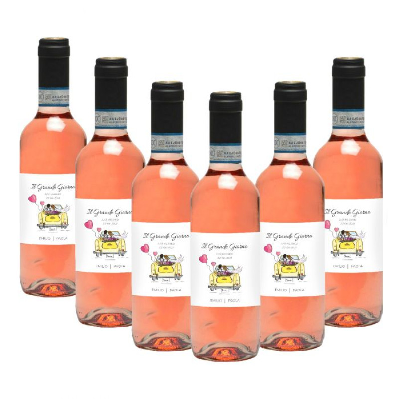 150 Bottiglie vino Bardolino Chiaretto DOC personalizzato per matrimonio