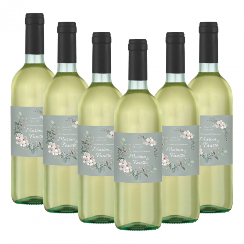 120 Bottiglie Toscana Bianco IGT personalizzato per matrimonio