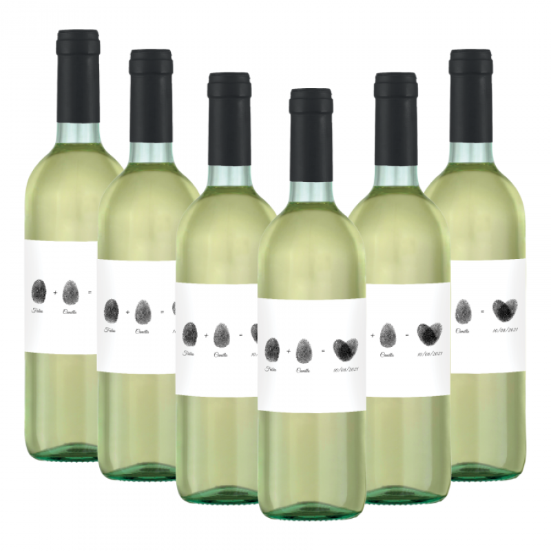 60 Bottiglie Toscana Bianco IGT personalizzato per matrimonio