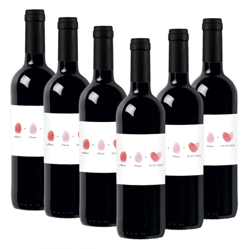 60 Bottiglie Toscana Rosso IGT personalizzato per matrimonio