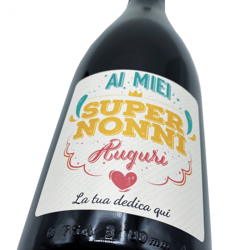 Bottiglia di Prosecco personalizzato - idea regalo per la festa dei nonni